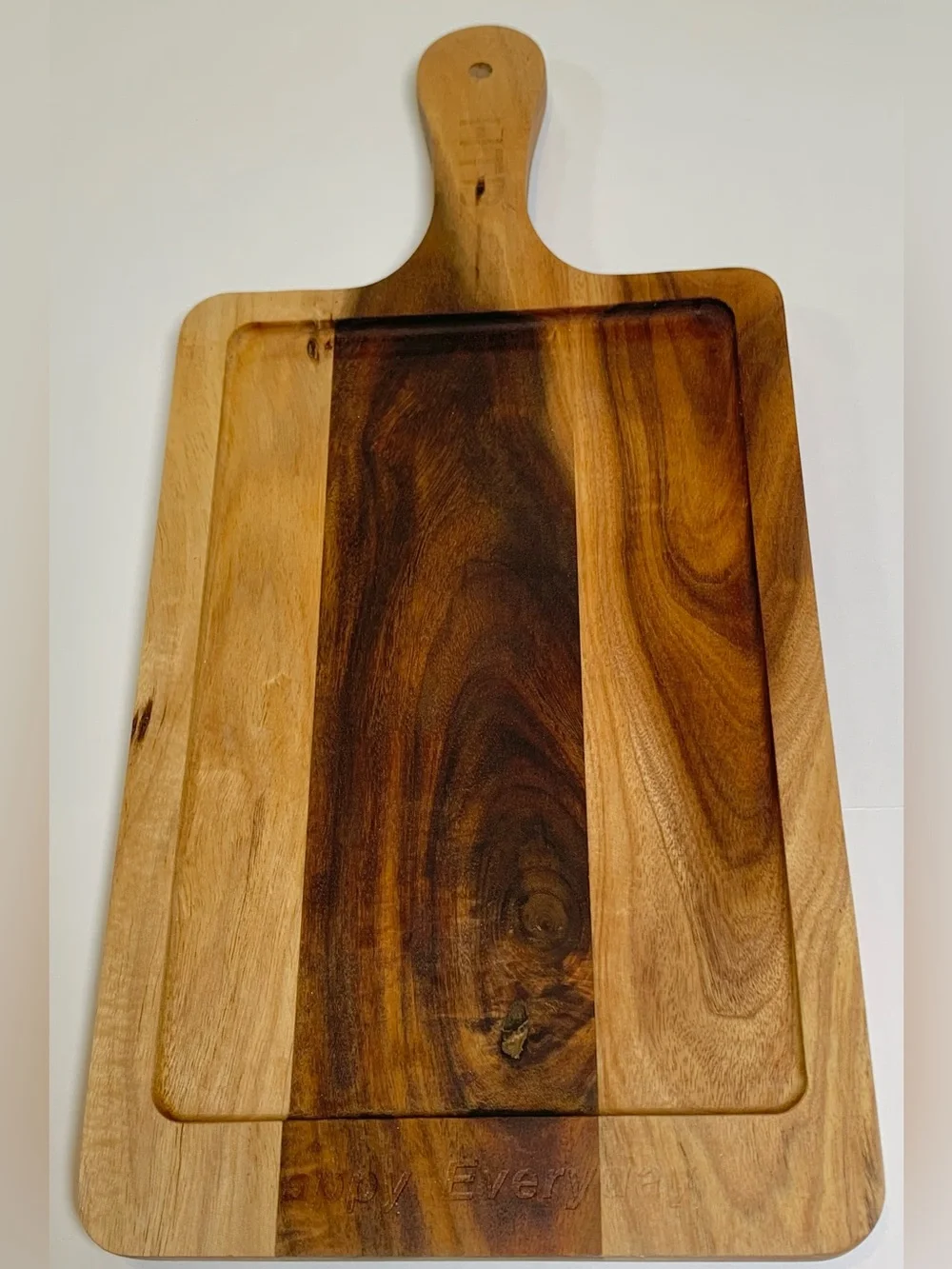 HTB Acacia Wood Charcuterie Serving Board Happy Everyday Cheese Cutting Board